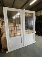 Set schuif / en-suite deuren met glas in lood 205x177cm., Ophalen