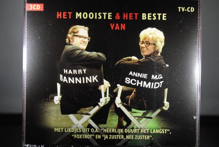 Annie MG Schmidt & Harrie Bannink - Mooiste, beste - 3 cds, Cd's en Dvd's, Cd's | Nederlandstalig, Zo goed als nieuw, Overige genres