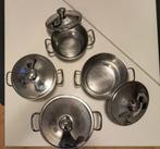 Mooie set Alessi dekschalen RVS, Ophalen, Overige materialen, Overige stijlen, Schaal of Schalen