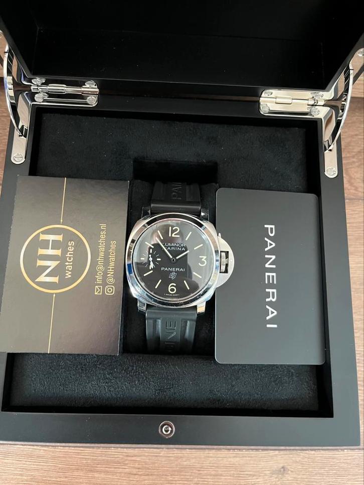 Panerai Luminor Marina, PAM00776, 2018, Sieraden, Tassen en Uiterlijk, Horloges | Heren, Zo goed als nieuw, Overige merken, Leer