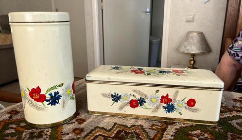 Vintage Ark beschuitblik en koekblik, Verzamelen, Blikken, Gebruikt, Ophalen of Verzenden