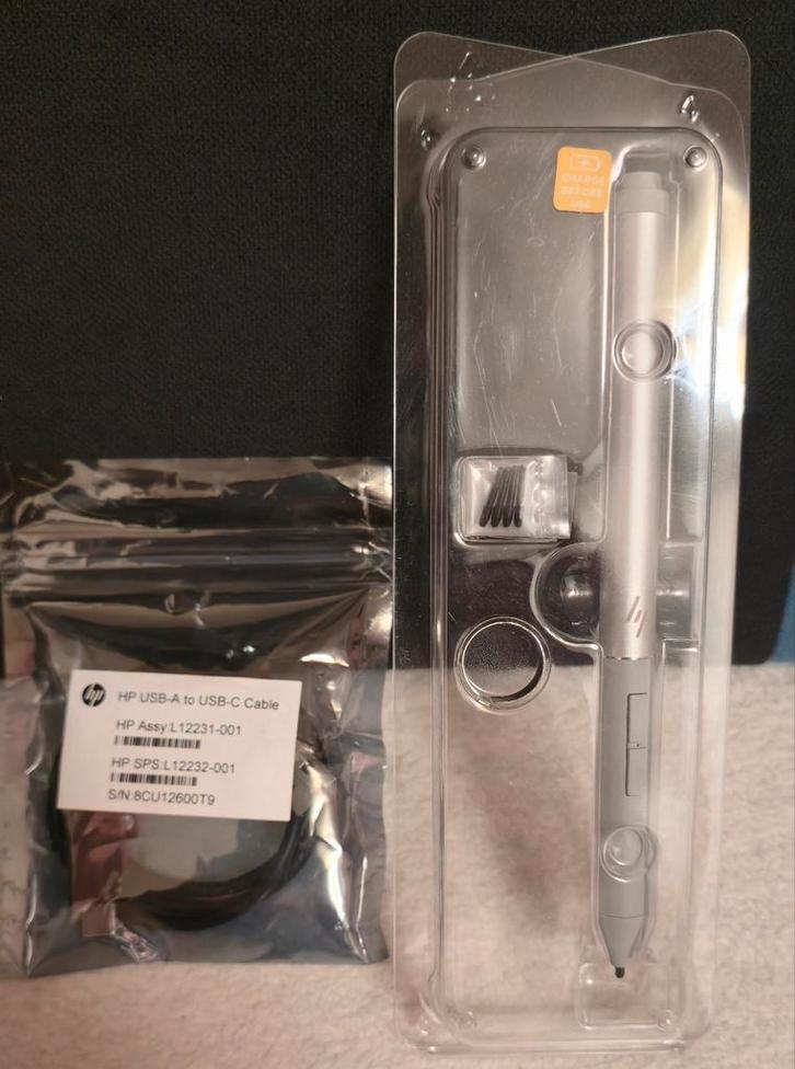 Nieuwe HP Oplaadbare Tilt Pen + USB-C Kabel, Computers en Software, Tekentablets, Nieuw, Draadloos, Multi-touch, Ophalen of Verzenden