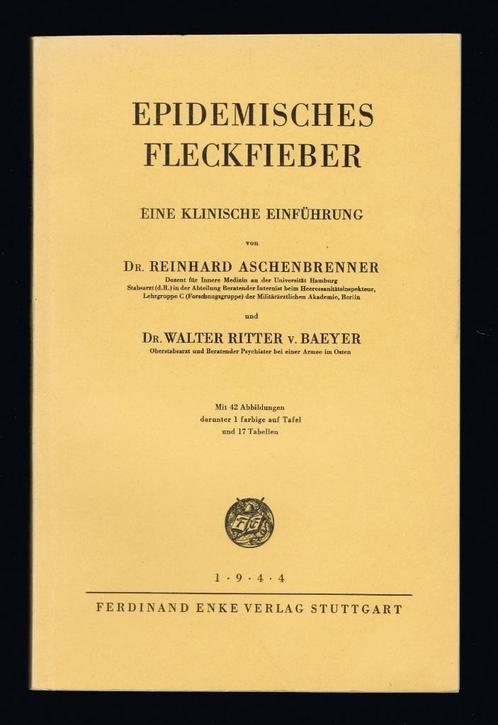 Duitse oorlogsgeneeskunde, vlektyfus, Fleckfieber (1944), Verzamelen, Militaria | Tweede Wereldoorlog, Landmacht, Duitsland, Verzenden