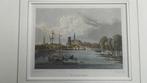 handgekleurde staalgravure Haarlem / Spaarne / De Adriaan, Antiek en Kunst, Kunst | Etsen en Gravures, Ophalen of Verzenden