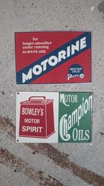 Olie reclame wandborden, Ophalen of Verzenden, Reclamebord