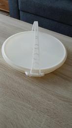 Tupperware party schaal met deksel en handgreep zgn, Ophalen of Verzenden, Zo goed als nieuw, Wit, Schaal