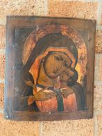 Russisch Ikoon 19e eeuw Moeder Gods van Korsun, Antiek en Kunst, Ophalen of Verzenden