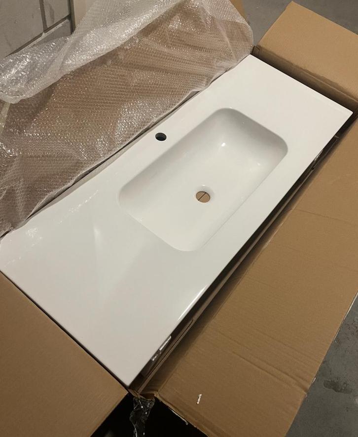 New Sink 120cm | Ink Aspekt | White Porcelain, Huis en Inrichting, Badkamer | Badkamermeubels, Zo goed als nieuw, Wasbak of Wastafel
