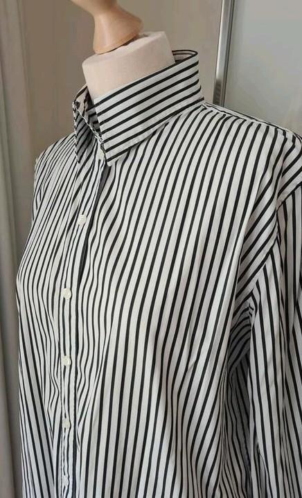 PAUW ZWARTWIT GESTREEPTE BLOUSE MT 3, Kleding | Dames, Blouses en Tunieken, Zo goed als nieuw, Maat 38/40 (M), Overige kleuren