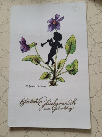 Oude ongelopen kaart beschikbaar voor biedingen