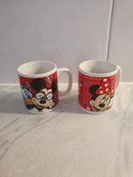 2 kopjes, Mickey en Minnie mouse, 7cm hoog, Ophalen of Verzenden, Mickey Mouse, Zo goed als nieuw