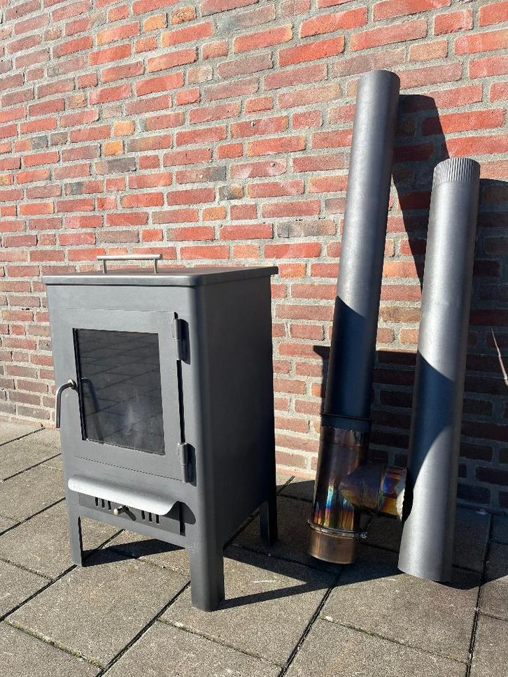Houtkachel 🔥Terraskachel overkapping kachelpijpen, Tuin en Terras, Terrasverwarmers, Zo goed als nieuw, Ophalen