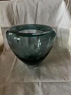 Blauwe Holmegaard vaas, ontwerp Per Lutken., Verzenden