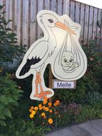 Geboortebord OOIEVAAR huren huur babyspullen meisje jongen, Ophalen, Zo goed als nieuw, Geboortebord