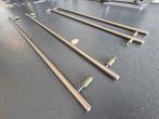 Handgrepen - deur beslag- brushed steel - set van 4, Ophalen, Minder dan 50 cm, Gebruikt, Brushed steel