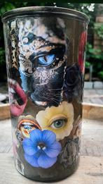 Unieke decoupage vaas, Overige kleuren, Nieuw, Ophalen of Verzenden, Glas