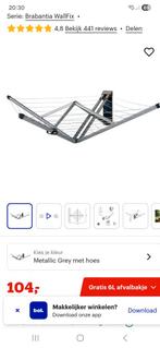 Brabantia Wallfix Wanddroogmolen - Ruimtebesparend!, Ophalen, Zo goed als nieuw, Wasrek