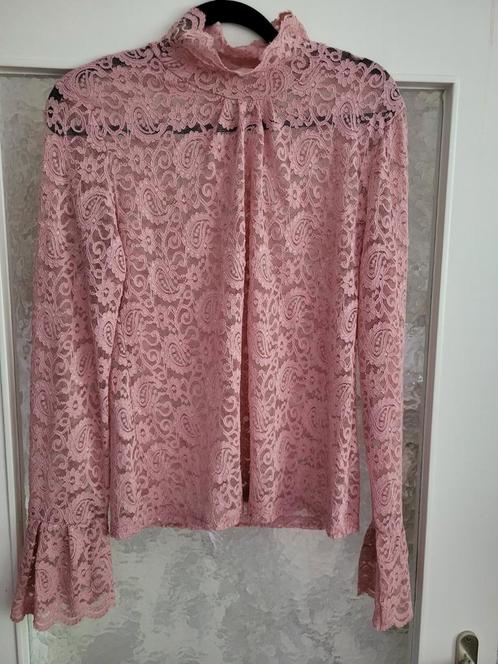 Roze kanten top nieuw maat l shein uitlopende mouwen, Kleding | Dames, Tops, Nieuw, Maat 42/44 (L), Roze, Lange mouw, Ophalen of Verzenden