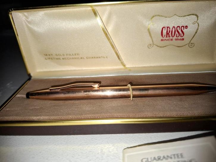 Vintage Cross Balpen 14KT Gold Filled - Originele Doos, Verzamelen, Pennenverzamelingen, Gebruikt, Balpen, Cross, Met doosje, Ophalen of Verzenden