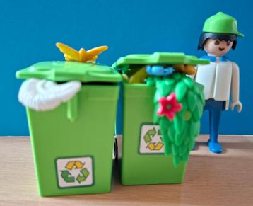 playmobil set vuilnisman afvalcontainers Recycling & Natuur beschikbaar voor biedingen