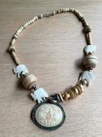 Ketting, Sieraden, Tassen en Uiterlijk, Ophalen of Verzenden, Gebruikt, Wit, Steen of Mineraal