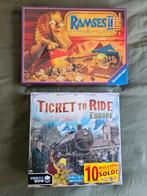 Ticket to Ride Europe & Ramses II - Nieuw!, Hobby en Vrije tijd, Gezelschapsspellen | Bordspellen, Ophalen of Verzenden, Nieuw