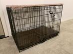 Complete hondenbench 2-deurs met leren matras en fluffy mat, Dieren en Toebehoren, Ophalen, Zo goed als nieuw