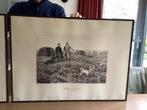 Twee oude Jachtprenten, Antiek en Kunst, Kunst | Etsen en Gravures, Ophalen