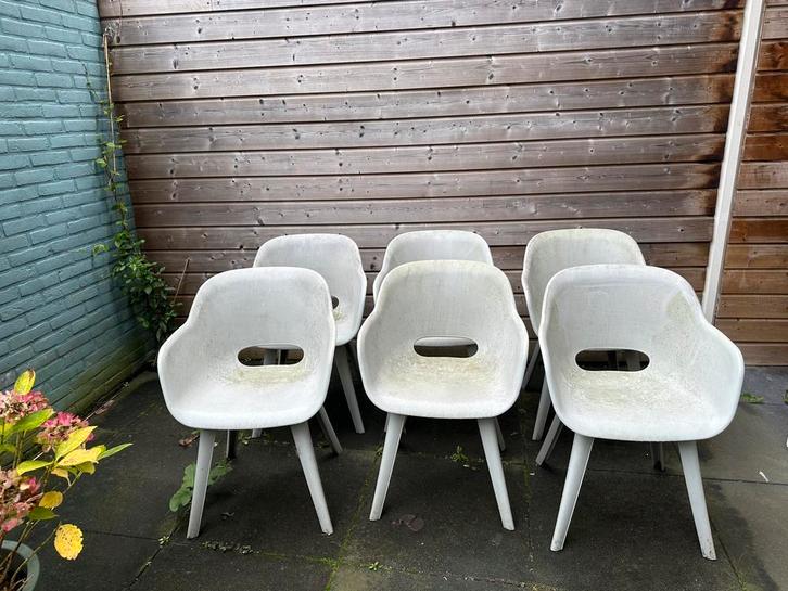 Tuinstoelen 6 stuks, Tuin en Terras, Tuinstoelen, Gebruikt, Kunststof, Ophalen