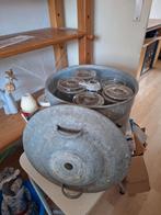 Wekketel met deksel, incl. originele glazen wekpotten, Ophalen, Gebruikt, Glas, Pot, Bus of Blik