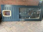 Achterdeur met dubbelglas en kattenluik, Ophalen, Gebruikt, Minder dan 80 cm, 200 tot 215 cm