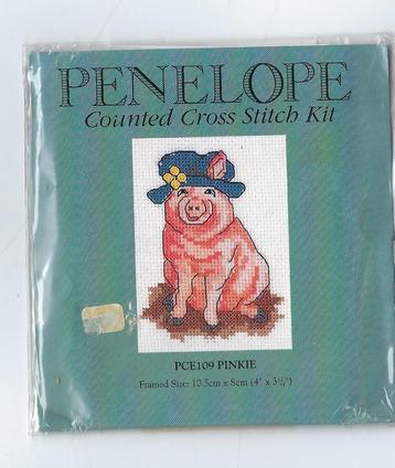 borduurpatroon Penelope PCE 109 Pinkie 10.5x8 cm beschikbaar voor biedingen