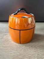 Sphinx art deco suikerpot / voorraadpot – oranje – 11 cm, Antiek en Kunst, Ophalen of Verzenden