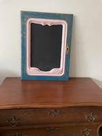 Vintage houten krijtbord– blauw/roze – brocante stijl, Ophalen of Verzenden, Zo goed als nieuw, Krijtbord