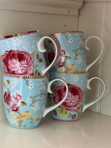 Pip Studio servies Chinese Rose Big Flower bekers mokken beschikbaar voor biedingen