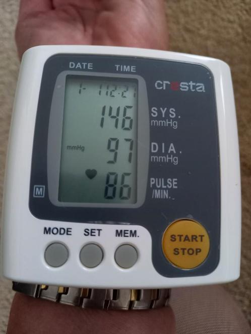 Pols bloeddrukmeter Cresta, Witgoed en Apparatuur, Persoonlijke-verzorgingsapparatuur, Gebruikt, Hand- en Voetverzorging, Ophalen of Verzenden