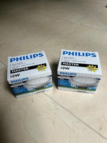 2x Philips MASTER LED-spot LV AR111 LED-lamp 10 W G53 A beschikbaar voor biedingen