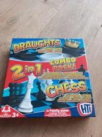 Nieuw Dammen & Schaken 2-in-1 Familiespel, HTI, Nieuw, Ophalen of Verzenden, Een of twee spelers