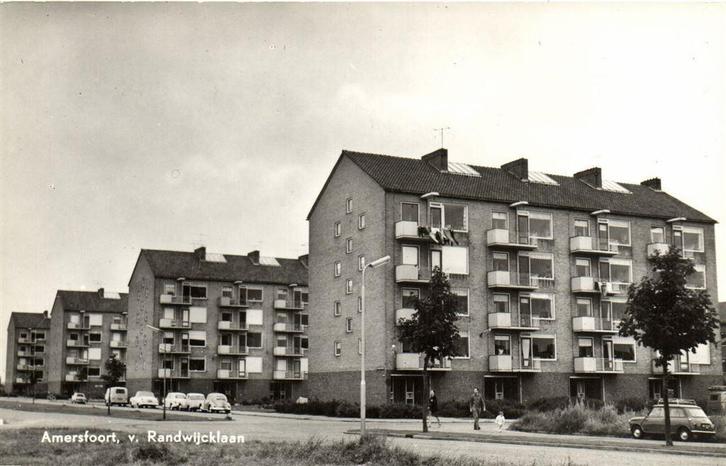 Amersfoort, v. Randwijcklaan - auto volk - ongelopen, Verzamelen, Ansichtkaarten | Nederland, Ongelopen, Utrecht, Voor 1920, Ophalen of Verzenden