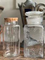 Antiek Frans glazen potten, Ophalen of Verzenden