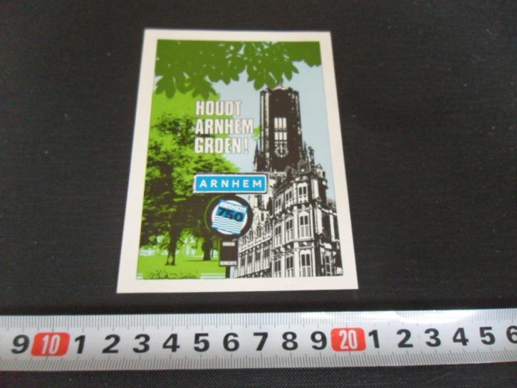 sticker houdt arnhem groen! - arnhem 750 jaar stad, Verzamelen, Stickers, Zo goed als nieuw, Bedrijf of Vereniging, Ophalen