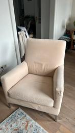 Designer fauteuil Saba Italia beige, Ophalen, Gebruikt, 75 tot 100 cm, Stof