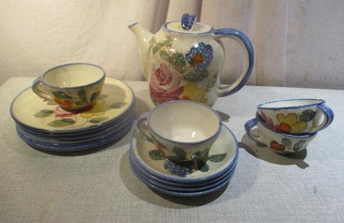 Prachtig Antiek Keramiek Servies - Schramberg Majolika, Antiek en Kunst, Antiek | Keramiek en Aardewerk, Ophalen of Verzenden