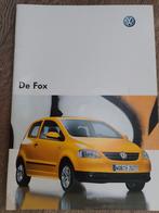 VW Volkswagen Fox autofolder, Boeken, Volkswagen, Ophalen of Verzenden, Zo goed als nieuw