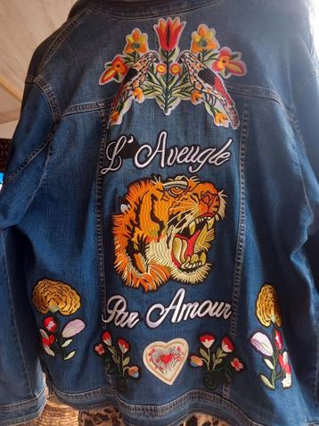 Gucci geïnspireerde denim jas - Maat 50/52 - Nieuw beschikbaar voor biedingen