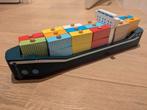Jueco Houten Speelgoed vrachtschip - blokken, Ophalen