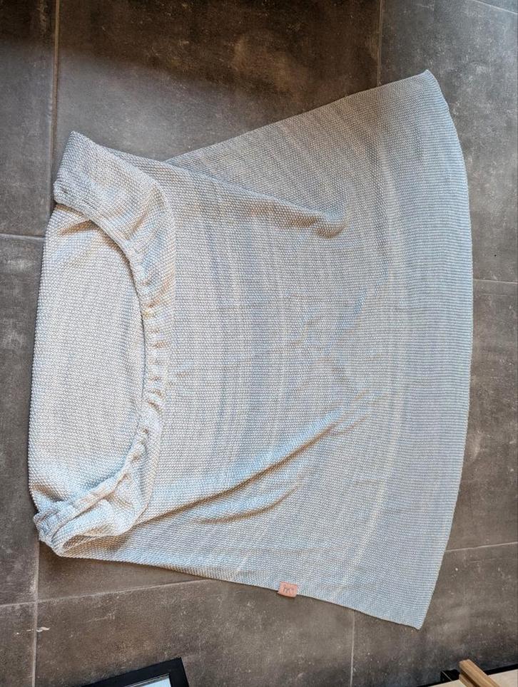 Witlof Ledikantdeken & Laken Tuck-Inn - Grijsblauw, Huis en Inrichting, Slaapkamer | Beddengoed, Zo goed als nieuw, Deken of Dekbed