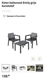 Keter balkonset, Tuin en Terras, Ophalen, Zo goed als nieuw, Kunststof, 2 zitplaatsen