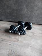 2 verstelbare dumbbells gietijzer 2x15=30 kg met spinlock, Ophalen, Gebruikt, Benen, Dumbbell