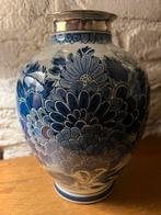 Vaas Delfts blauw met zilveren kraag 925, Antiek en Kunst, Ophalen of Verzenden, Zilver